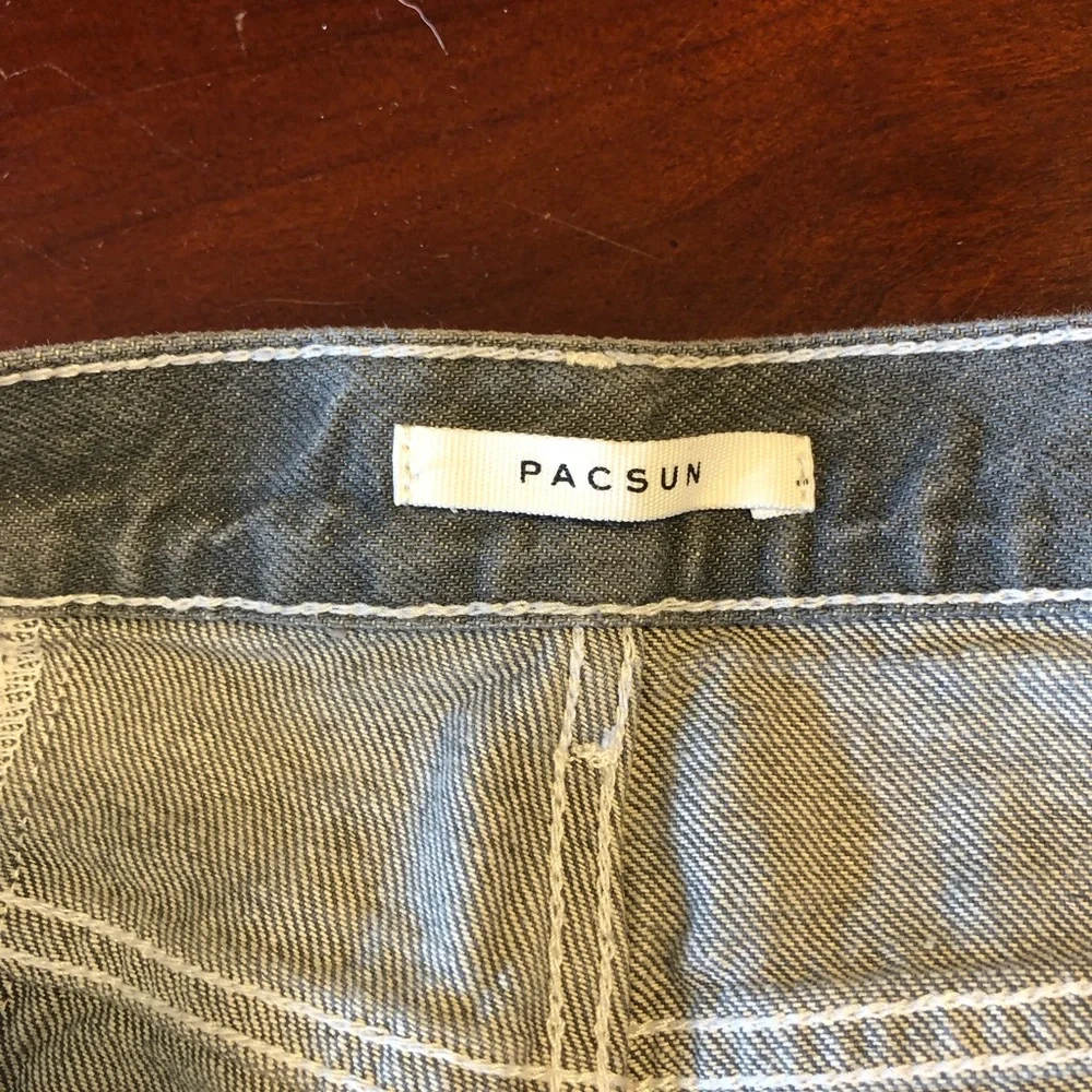 PacSun Color Block High Rise Straight Leg Jeans